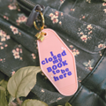 I Closed My Book to Be Here Keychain