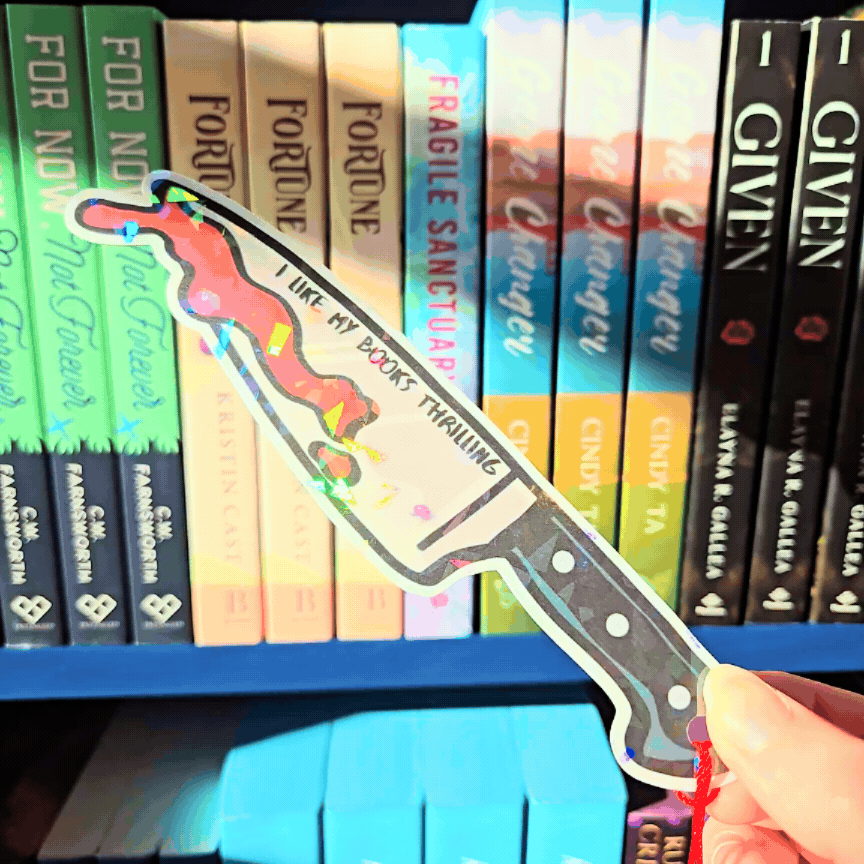 I Like My Books Thrilling Knife Bookmark
