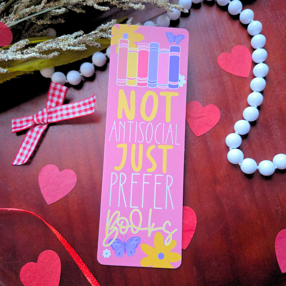 Not Antisocial Just Prefer Books Bookmark