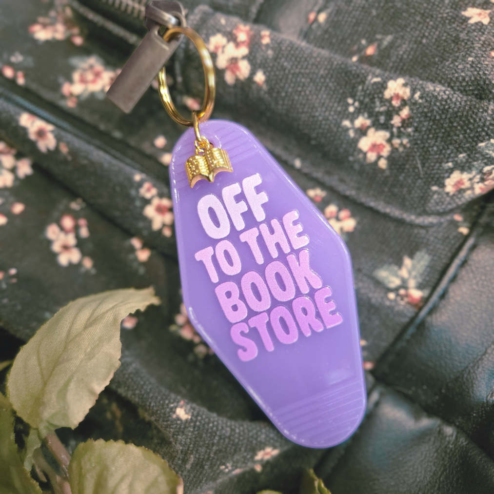 Off to the Bookstore Keychain