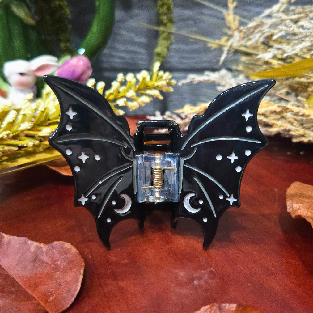 Shimmery Bat Hair Claw
