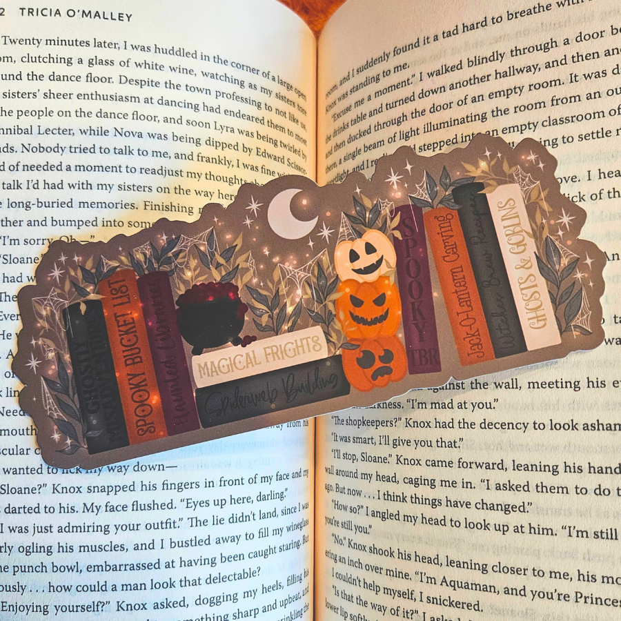 Spooky Cute Halloween Bookshelf Die-Cut Bookmark
