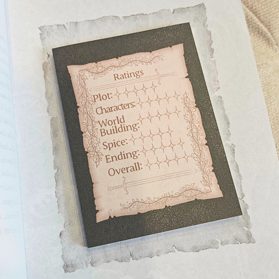 Star Rating Book Review Sticky Notes